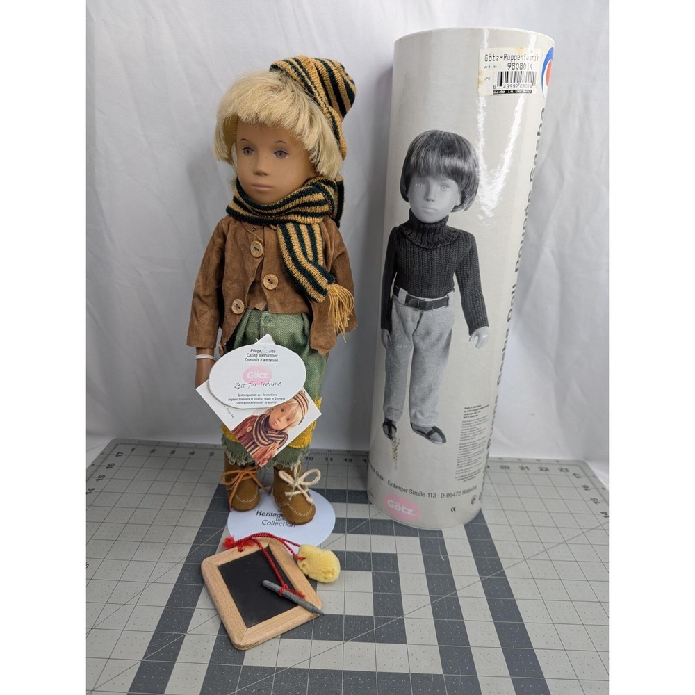 Gotz Sashaβ Doll Alberto Boy Chalkboard Tube Papers